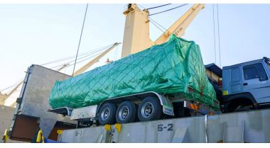 45000 Liters Diesel Tanker Fuel Trailer Ready Ship to Ghana