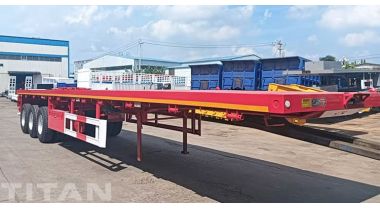 3 Axle Flatbed Trailer Will Send to Ghana