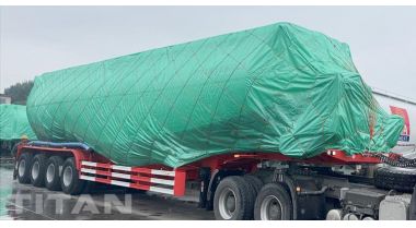 4 Axle Cement Tanker Trailer Ready Ship to Ghana