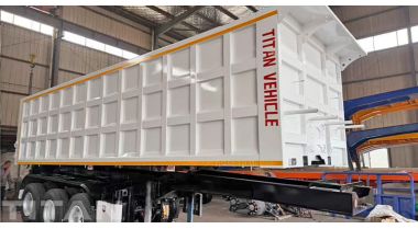 3 Axle End Dump Trailer Will Ship to Ghana