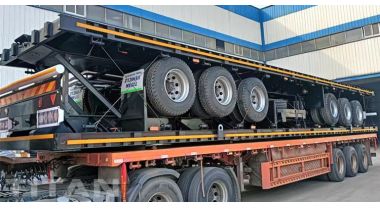 3 Axle Flatbed Semi Trailer with Front Board will be sent to Ghana