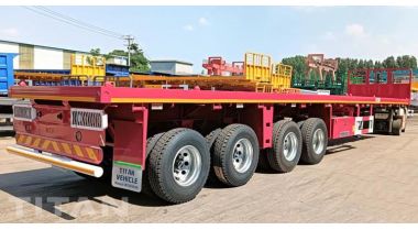 40 FT Flatbed 4 Axle Trailer with Front Wall will be sent to Ghana