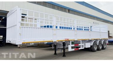 60 Ton Fence Side Semi Trailer Ready Ship to Ghana
