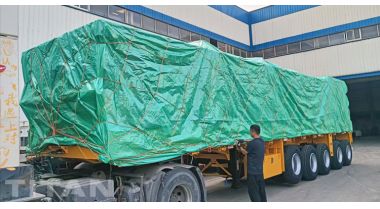 5 Axle 40FT Flatbed Semi Trailer Ready Ship to Accra Ghana