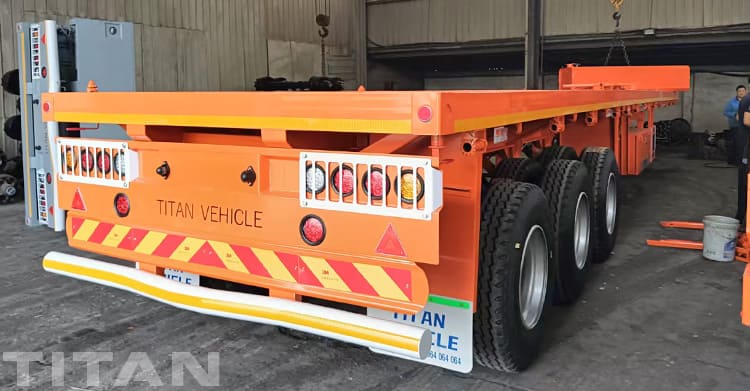 40 Ft Flatbed Trailer Will Send to Ghana