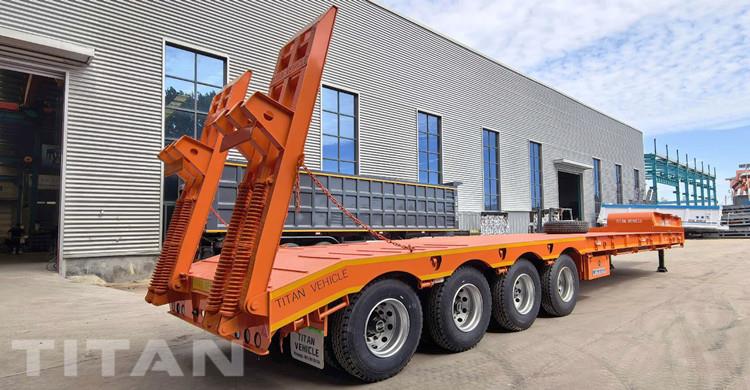4 Axle 100 Ton Low Bed Trailer for Sale in Ghana