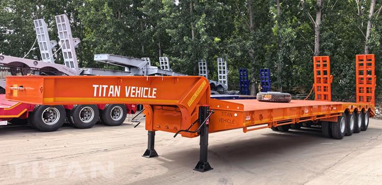 4 Axle 100 Ton Low Bed Trailer for Sale in Ghana