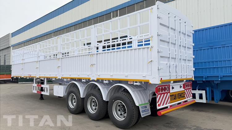 60 Ton Fence Side Semi Trailer for Sale in Ghana