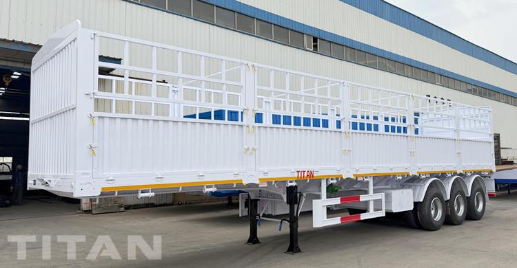 60 Ton Fence Side Semi Trailer for Sale in Ghana