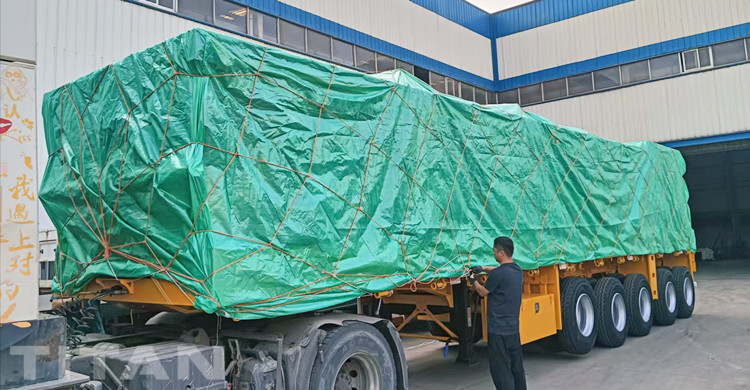 5 Axle 40FT Flatbed Semi Trailer Ready Ship to Accra Ghana