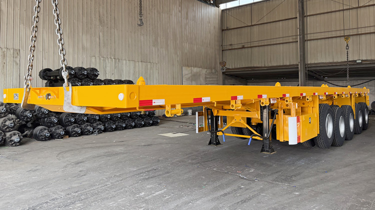 5 Axle 40FT Flatbed Semi Trailer for Sale in Accra Ghana