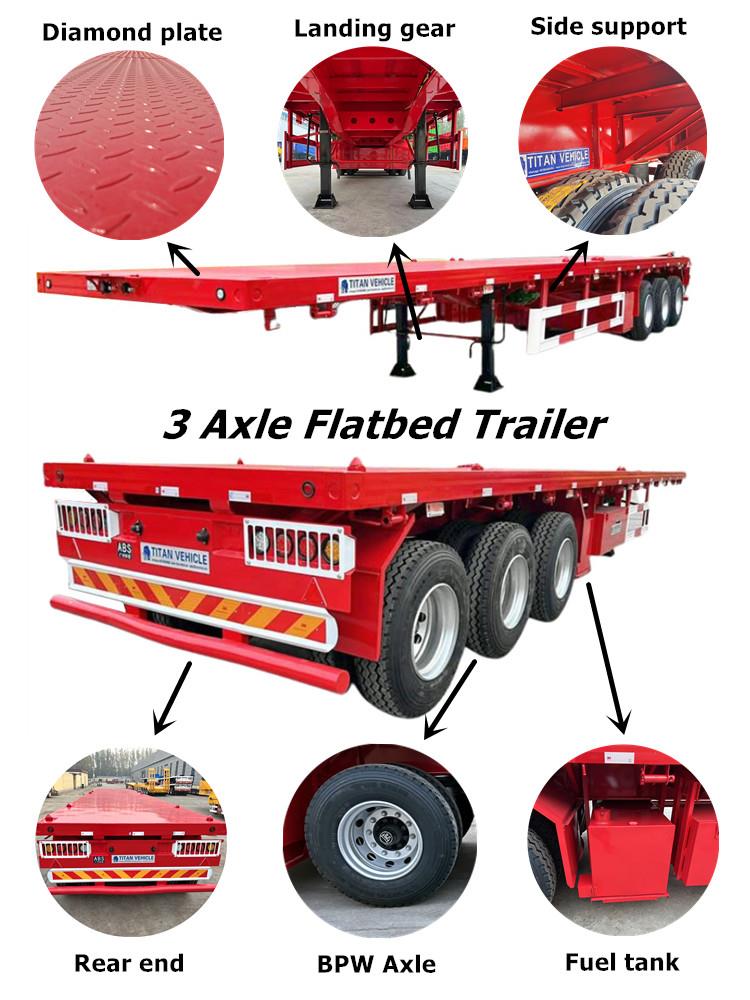 Flat Bed Trailer Price  Semi Flatbed Trailer for Sale in Ghana