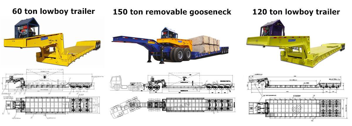 Removable Gooseneck Lowboy Trailer for Sale in Ghana