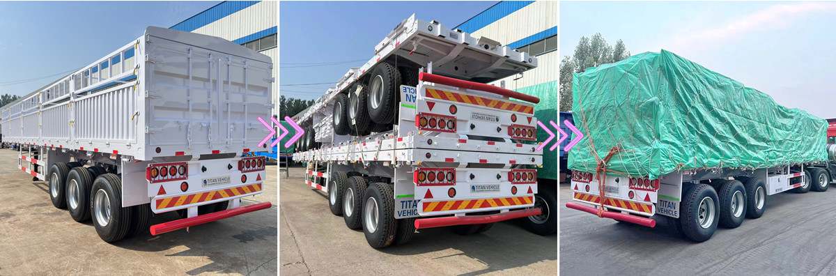 Fence Cargo Semi Trailer for Sale in Ghana
