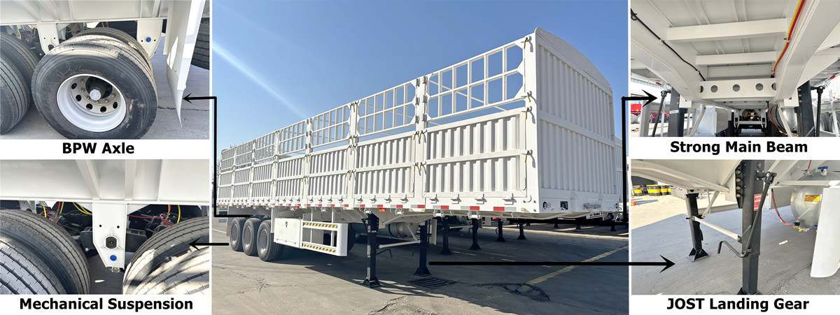 Fence Cargo Semi Trailer for Sale in Ghana
