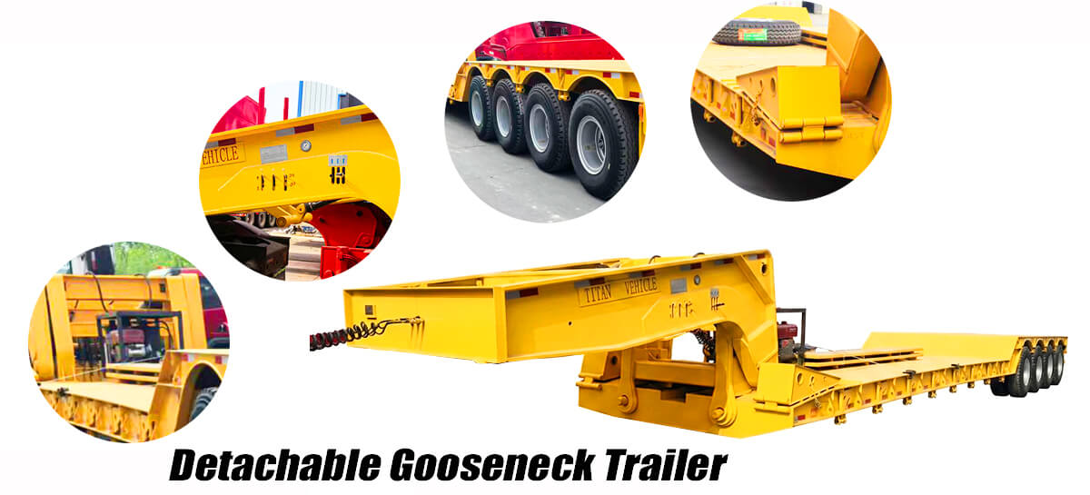 Detachable Gooseneck Lowboy Trailer for Sale in Ghana