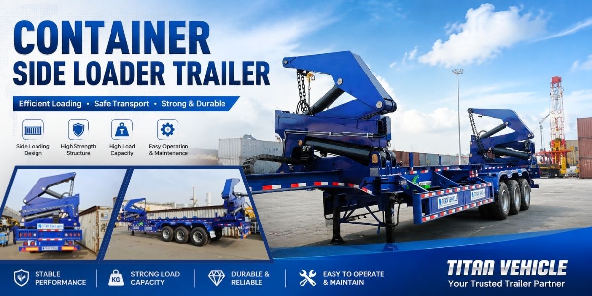 2040 FT Container Side Loader Truck Trailer for Sale in Ghana
