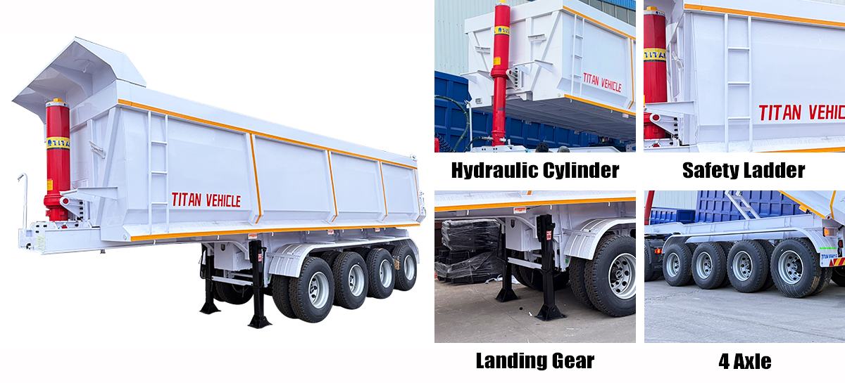 Tipper Semi Trailer for Sale in Ghana | Heavy Duty Tipper Trailer