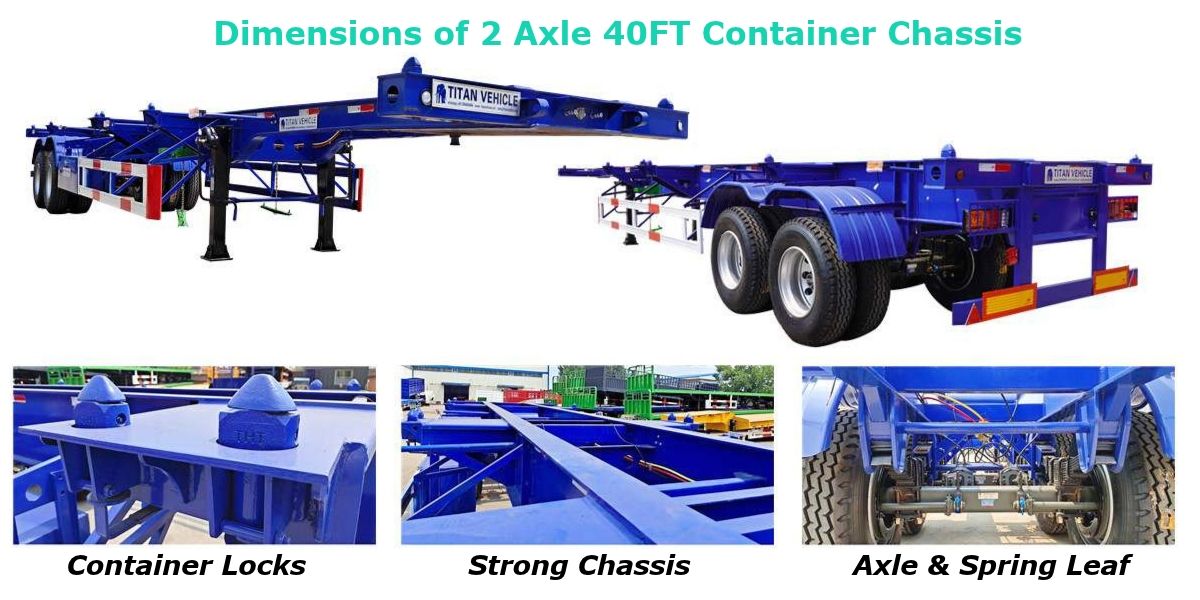 40FT Container Chassis Trailer for Sale in Ghana
