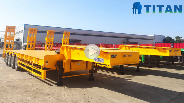 4 Axle 100 Ton Semi Lowbed Trailer for Sale in Tanzania