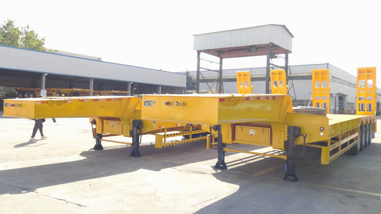 4 Axle 100 Ton Semi Lowbed Trailer for Sale in Ghana Tema