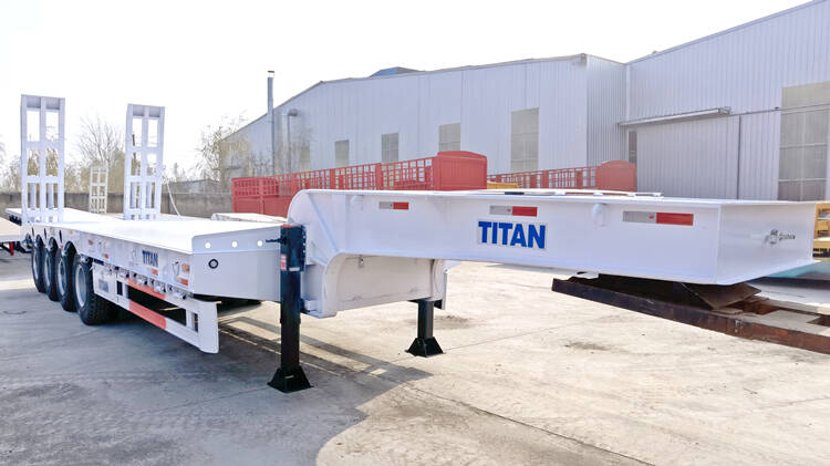 4 Axle Low Bed Truck Trailer Dimensions Height Capacity