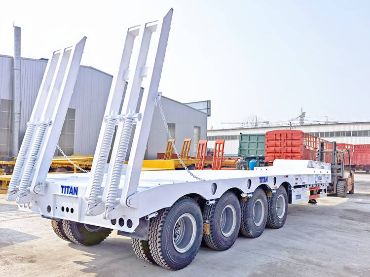 4 Axle Low Bed Truck Trailer Dimensions Height Capacity