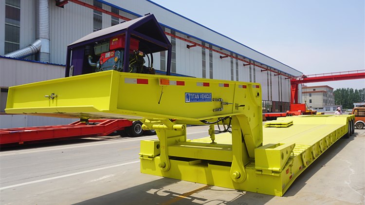 120T Heavy Duty Detachable Gooseneck Lowboy Trailer for Sale in Ghana