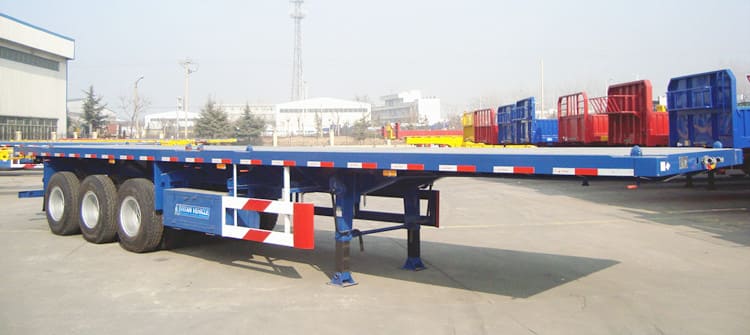 3 Axle 40Ft Container Flatbed Semi Trailer for Sale Price in Ghana Accra