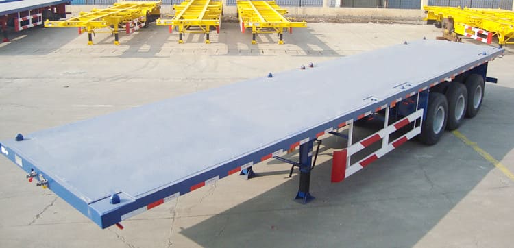 3 Axle 40Ft Container Flatbed Semi Trailer for Sale Price in Ghana Accra
