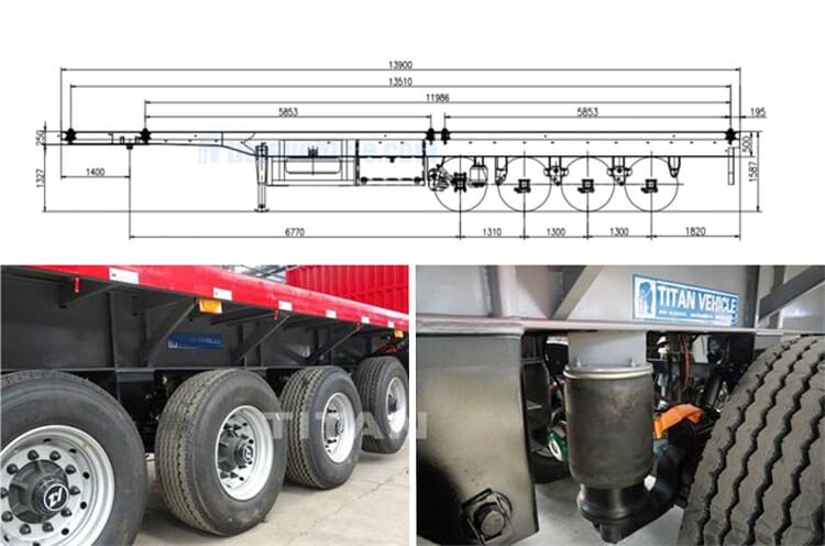 Used 4 Axle 53Ft Flatbed Trailer for Sale in Ghana Kumasi Near Me