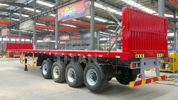 Used 4 Axle 53Ft Flatbed Trailer for Sale in Ghana Kumasi Near Me