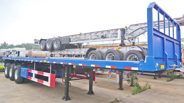 Tri  Axle 20 Foot Flat Deck Semi Trailers for Sale in Ghana Accra