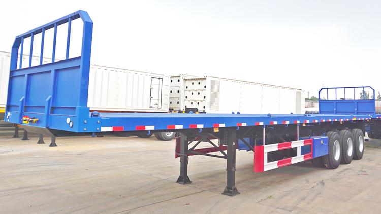 Tri  Axle 20 Foot Flat Deck Semi Trailers for Sale in Ghana Accra