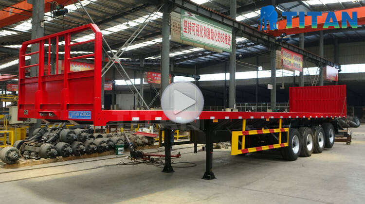 Used 4 Axle 53Ft Flatbed Trailer for Sale