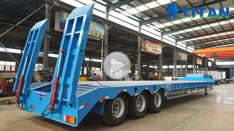Tri Axle Container Low Bed Loader Trailer for Sale