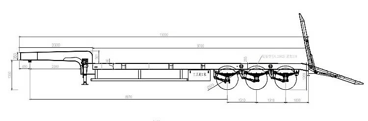 Tri Axle Container Low Bed Loader Trailer for Sale in Ghana Kumasi