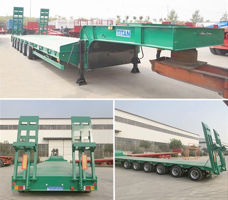 120 Ton Heavy Load Drop Deck Semi Trailer for Sale in Ghana Tamale