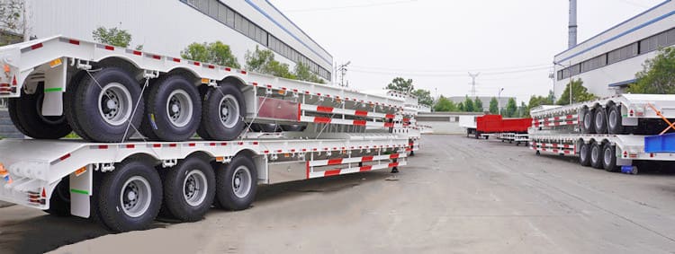 Tri Axle Container Low Bed Loader Trailer for Sale in Ghana Kumasi