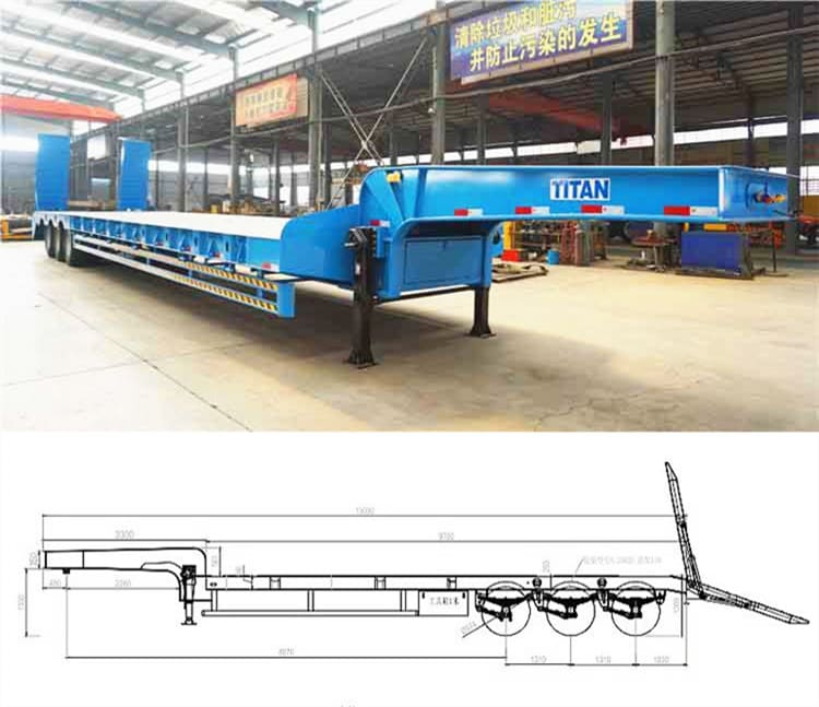 40 Feet Low Bed Trailer Manufacturers in Ghana Kumasi
