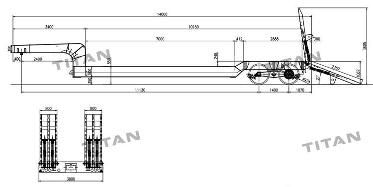 150 Ton Heavy Load Low Bed Trailer for Sale Near Me in Ghana Accra