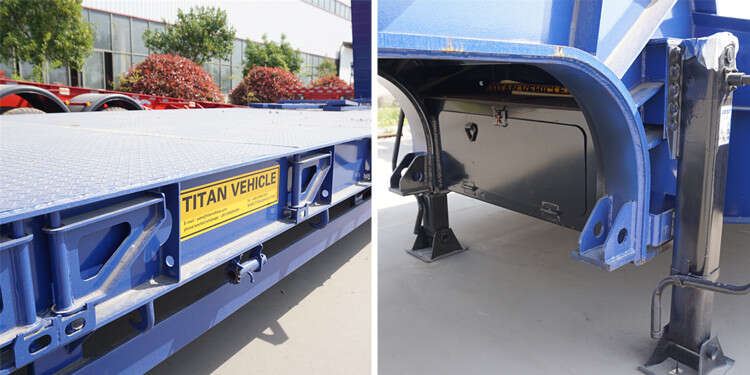 Prices of 100T Lowbed Transport Excavator Trailer for Sale in Ghana 
