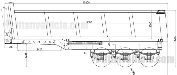 Heavy Duty 80 Ton Tri Axle Dump Truck Trailer for Sale in Ghana Takoradi