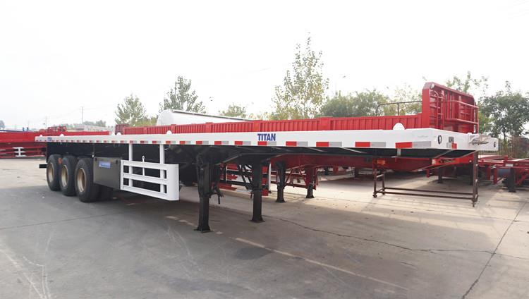 China 12m Tri Axle Flatbed Trailer for Sale Price in Ghana Tema