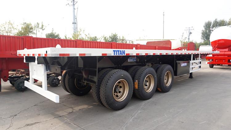 China 12m Tri Axle Flatbed Trailer for Sale Price in Ghana Tema