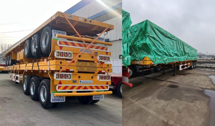 3 Axle Flat Bed Container 40 Ft Trailers for Sale Near Me in Ghana