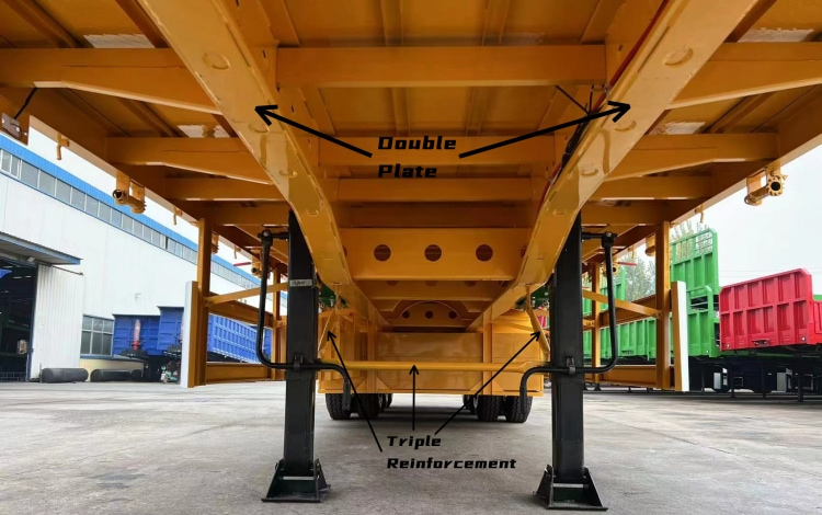 3 Axle Flat Bed Container 40 Ft Trailers for Sale Near Me in Ghana
