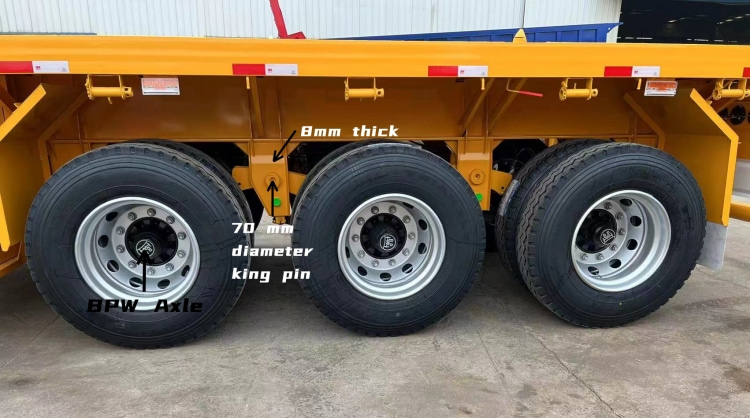3 Axle Flat Bed Container 40 Ft Trailers for Sale Near Me in Ghana