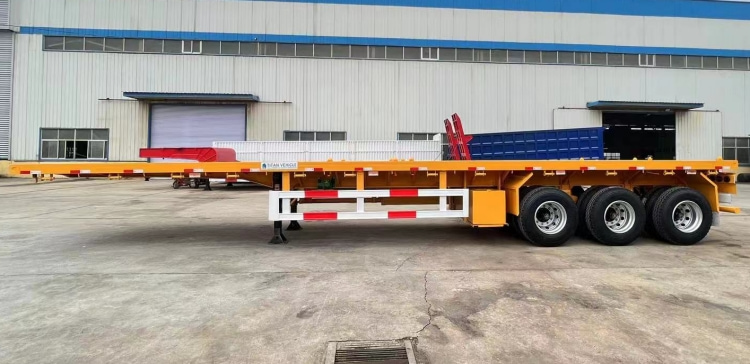 3 Axle Flat Bed Container 40 Ft Trailers for Sale Near Me in Ghana
