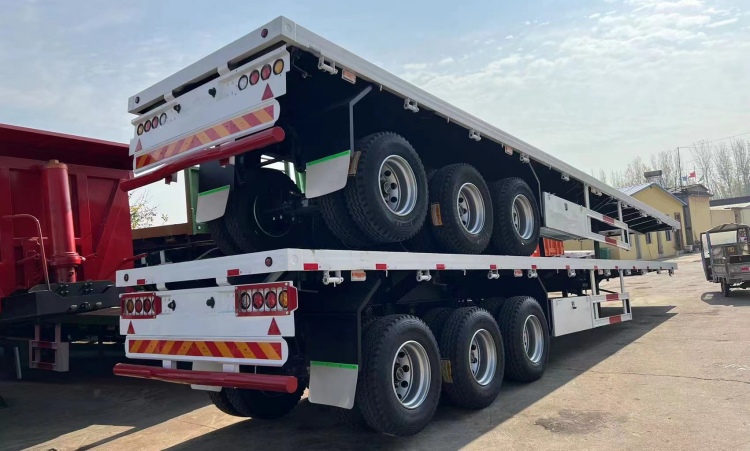 3 Axle 40 Foot Flatbed Semi Trailer for Sale Manufacturers in Ghana